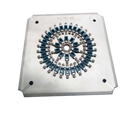 48 portów LC PC Fiber Optic Polishing Jig z hartowaną stali nierdzewnej do wysokiej wydajności szlifowania