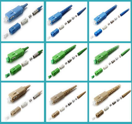 Złącza światłowodowe 0,9 mm 2,0 mm 3,0 mm Typ SC APC dla FTTX